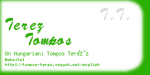 terez tompos business card